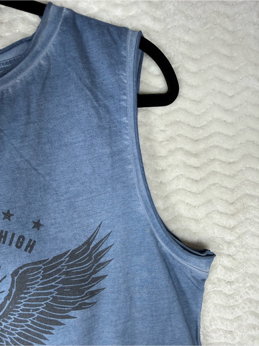 Zutter Blue Sleeveless Graphic Midi Dress - "Free Bird" - Picture 9 of 10